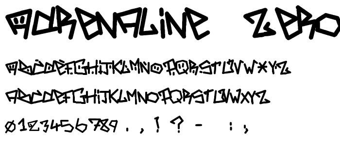 Adrenaline  Zero font